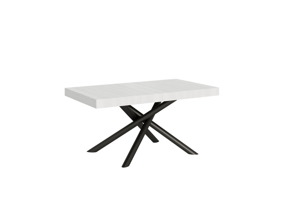 Famas Table - Table extensible 90x160/264 cm Famas Frêne Blanc structure Anthracite