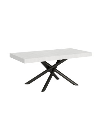 Famas Table - Table extensible 90x180/284 cm Famas Frêne Blanc structure Anthracite