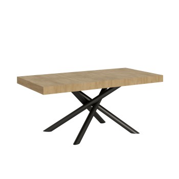 Famas Table - Table extensible 90x180/440 cm Famas Frêne Blanc structure Anthracite