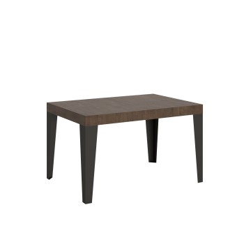 Table Flame Anthracite - Table extensible 90X120/224 cm Frêne Blanc Flamme Structure Anthracite