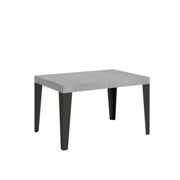 Table Flame Anthracite - Table extensible 90X120/224 cm Frêne Blanc Flamme Structure Anthracite