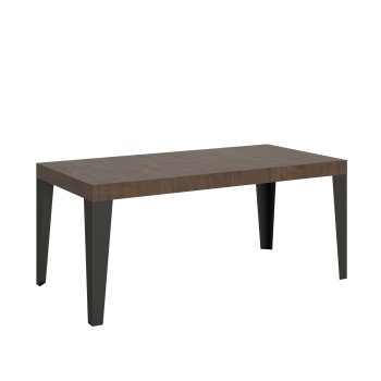 Table Flame Anthracite - Table extensible 90x180/284 cm Frêne Blanc Flamme Structure Anthracite