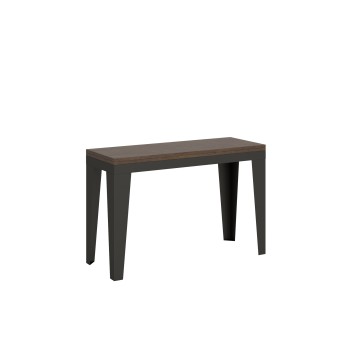 Table Double Flame - Table ouvrante 120/200x45/90 cm Flame Double Chêne Nature Structure Anthracite