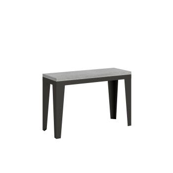 Table Double Flame - Table ouvrante 120/200x45/90 cm Flame Double Chêne Nature Structure Anthracite