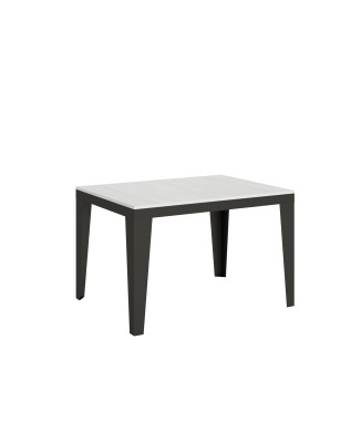 Table Flame Evolution Anthracite - Table extensible 90x120/224 cm Flame Evolution Frêne Blanc structure Anthracite