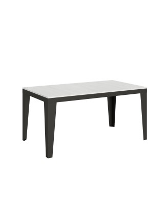 Table Flame Evolution Anthracite - Table extensible 90x160/264 cm Flame Evolution Frêne Blanc structure Anthracite