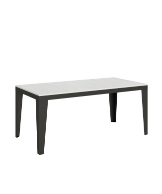 Table Flame Evolution Anthracite - Table extensible 90x180/284 cm Flame Evolution Frêne Blanc structure Anthracite