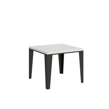 Table Flame Libra - Table ouvrante 90x90/180 cm Flame Libra Chêne Nature Structure Anthracite