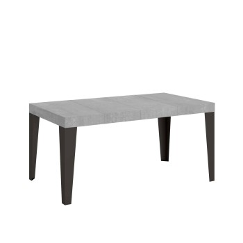 Table Flame Premium Anthracite - Table extensible 90x130/234 cm Flame Premium Frêne Blanc Structure Anthracite