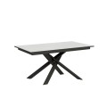 Table extensible 90x160/220 cm Ganty - Chant anthracite Structure anthracite