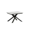 Table extensible 90x120/180 cm Ganty - chant couleur structure Anthracite