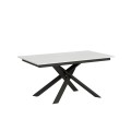 Table extensible 90x160/220 cm Ganty - chant couleur structure Anthracite