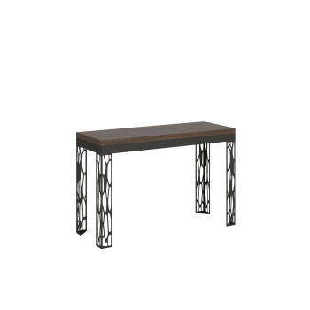 Table Double Ghibli - Table ouvrante 120/200x45/90 cm Ghibli Double Chêne Nature Structure Anthracite