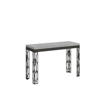 Table Double Ghibli - Table ouvrante 120/200x45/90 cm Ghibli Double Chêne Nature Structure Anthracite