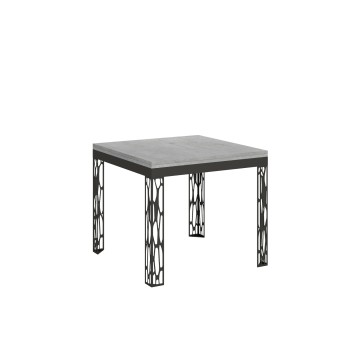 Table Ghibli Libra Anthracite - Table ouvrante 90x90/180 cm Ghibli Libra Chêne Nature structure Anthracite