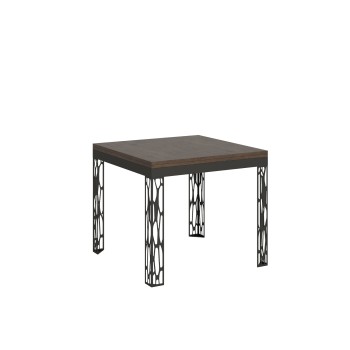 Table Ghibli Libra Anthracite - Table ouvrante 90x90/180 cm Ghibli Libra Chêne Nature structure Anthracite