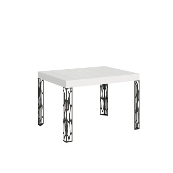 Table Ghibli - Table extensible 70x110/194 cm Ghibli Frêne Blanc Structure Anthracite