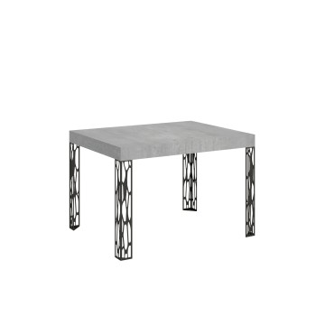 Table Ghibli - Table extensible 80x120/204 cm Ghibli Frêne Blanc Structure Anthracite