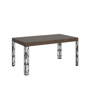 Table Ghibli - Table extensible 90x160/264 cm Ghibli Frêne Blanc Structure Anthracite