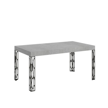 Table Ghibli - Table extensible 90x160/264 cm Ghibli Frêne Blanc Structure Anthracite