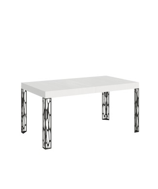 Table Ghibli - Table extensible 90x160/264 cm Ghibli Frêne Blanc Structure Anthracite