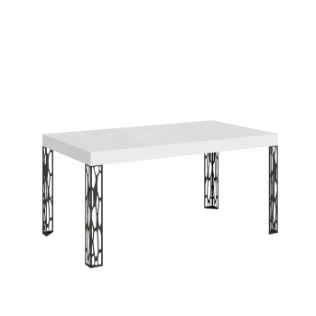 Table Ghibli - Table extensible 90x160/264 cm Ghibli Frêne Blanc Structure Anthracite