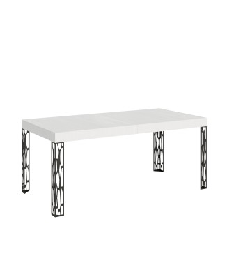 Table Ghibli - Table extensible 90x180/284 cm Ghibli Frêne Blanc Structure Anthracite