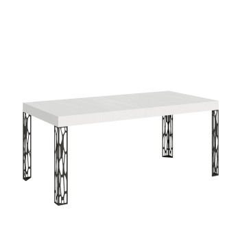 Table Ghibli - Table extensible 90x180/284 cm Ghibli Frêne Blanc Structure Anthracite