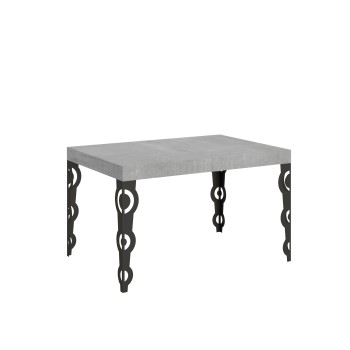 Table Karamay Anthracite - Table extensible 90X120/224 cm Karamay Frêne Blanc structure Anthracite