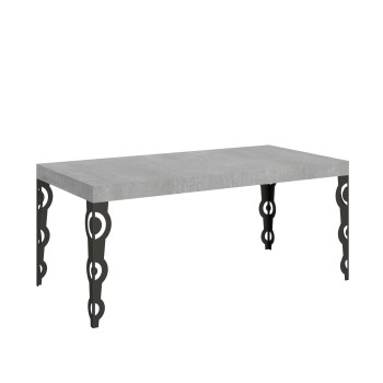 Table Karamay Anthracite - Table extensible 90x180/440 cm Karamay Frêne Blanc structure Anthracite