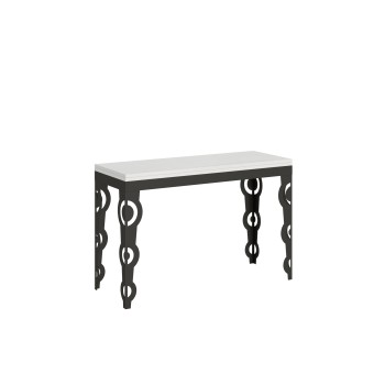 Table Double Karamay - Table ouvrante 120/200x45/90 cm Karamay Double Chêne Nature Structure Anthracite