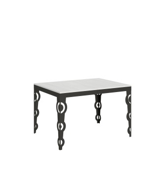 Table Karamay Evolution Anthracite - Table extensible 90x120/224 cm Karamay Evolution Frêne Blanc structure Anthracite