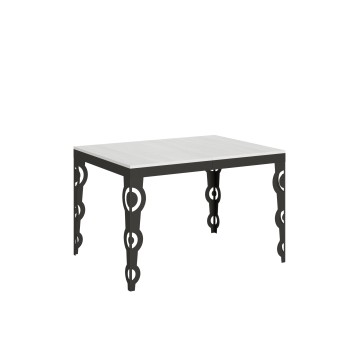 Table Karamay Evolution Anthracite - Table extensible 90x120/224 cm Karamay Evolution Frêne Blanc structure Anthracite