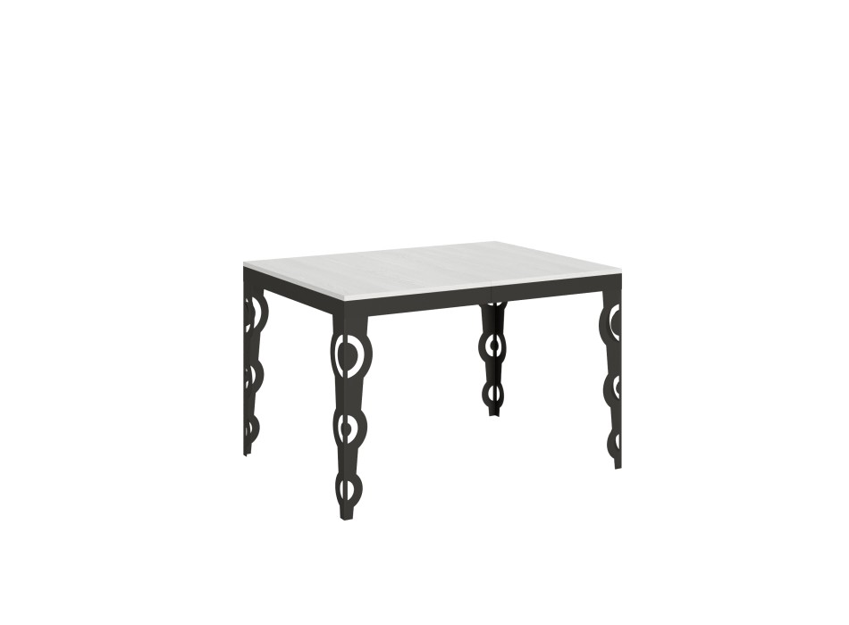 Table Karamay Evolution Anthracite - Table extensible 90x120/224 cm Karamay Evolution Frêne Blanc structure Anthracite