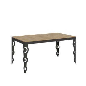 Table Karamay Evolution Anthracite - Table extensible 90x160/264 cm Karamay Evolution Frêne Blanc structure Anthracite