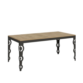 Table Karamay Evolution Anthracite - Table extensible 90x180/284 cm Karamay Evolution Frêne Blanc structure Anthracite