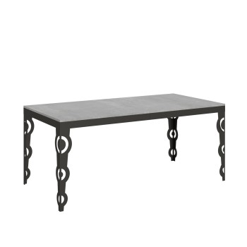 Table Karamay Evolution Anthracite - Table extensible 90x180/284 cm Karamay Evolution Frêne Blanc structure Anthracite