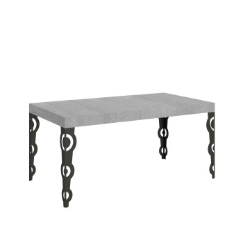 Table Karamay Premium Anthracite - Table extensible 90X120/224 cm Karamay Premium Frêne Blanc structure Anthracite