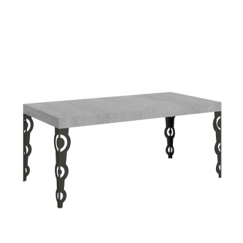 Table Karamay Premium Anthracite - Table extensible 90x90/246 cm Karamay Premium Frêne Blanc structure Anthracite