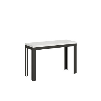 Table Double Linea - Table ouvrante 120/200x45/90 cm Linea Double Chêne Nature Structure Anthracite