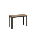 Table ouvrante 120/200x45/90 cm Double Line avec structure Anthracite