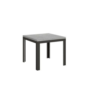 Table Libra Line Anthracite - Table ouvrante 90x90/180 cm Libra Line Chêne Nature Structure Anthracite