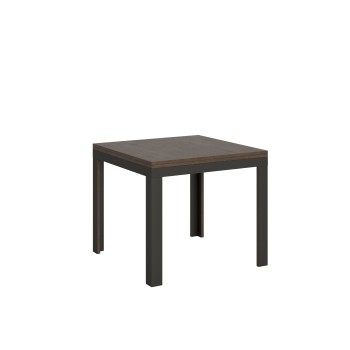 Table Libra Line Anthracite - Table ouvrante 90x90/180 cm Libra Line Chêne Nature Structure Anthracite