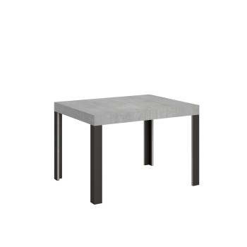 Table Linea - Table extensible 70x110/194 cm Linea Frêne Blanc structure Anthracite