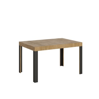 Table Linea - Table extensible 90x120/224 cm Linea Frêne Blanc structure Anthracite