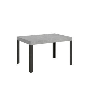 Table Linea - Table extensible 90x120/224 cm Linea Frêne Blanc structure Anthracite