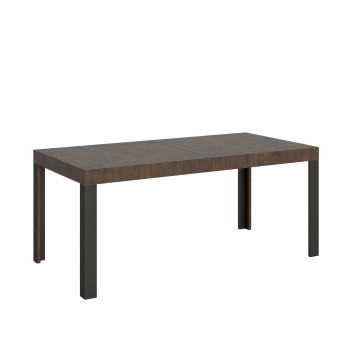 Table Linea - Table extensible 90x180/284 cm Linea Frêne Blanc structure Anthracite