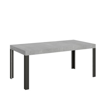 Table Linea - Table extensible 90x180/284 cm Linea Frêne Blanc structure Anthracite