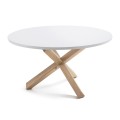 Table Lotus Ø 135 cm laqué blanc