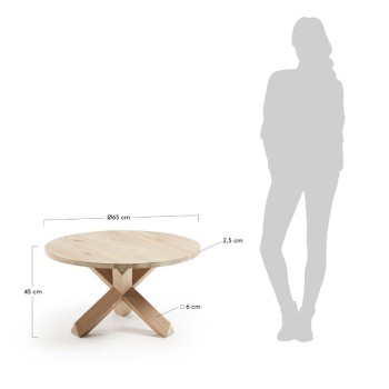 Table Lotus Ø 65 cm bois